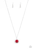 Trademark Twinkle - Red Necklace - Paparazzi Accessories Necklace Bedazzle Me Pretty Mobile Fashion Boutique