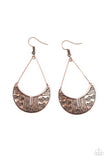 Trading Post Trending - Copper Earrings - Paparazzi Accessories Earrings Bedazzle Me Pretty Mobile Fashion Boutique
