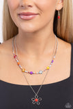Traditionally Trendy - Red Necklace - Paparazzi Accessories Necklace Bedazzle Me Pretty Mobile Fashion Boutique