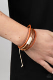 Trail Scout - Orange Bracelet - Paparazzi Accessories Bracelet Bedazzle Me Pretty Mobile Fashion Boutique