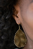 Trail Ware - Brass Earrings - Paparazzi Accessories Earrings Bedazzle Me Pretty Mobile Fashion Boutique