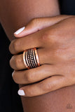 Trailblazin Trails - Copper Ring - Paparazzi Accessories Ring Bedazzle Me Pretty Mobile Fashion Boutique