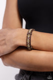 Trailblazing Textiles - Yellow Bracelet - Paparazzi Accessories Bracelet Bedazzle Me Pretty Mobile Fashion Boutique