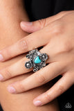 Trailblazing Tribute - Blue Ring - Paparazzi Accessories Ring Bedazzle Me Pretty Mobile Fashion Boutique
