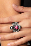 Trailblazing Tribute - Pink Ring - Paparazzi Accessories Ring Bedazzle Me Pretty Mobile Fashion Boutique