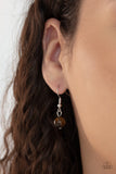 Tranquil Talisman - Brown Necklace - Paparazzi Accessories Necklace Bedazzle Me Pretty Mobile Fashion Boutique