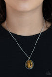 Tranquil Talisman - Brown Necklace - Paparazzi Accessories Necklace Bedazzle Me Pretty Mobile Fashion Boutique