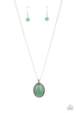 Tranquil Talisman - Green Necklace - Paparazzi Accessories Necklace Bedazzle Me Pretty Mobile Fashion Boutique