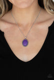 Tranquil Talisman - Purple Necklace - Paparazzi Accessories Necklace Bedazzle Me Pretty Mobile Fashion Boutique