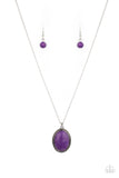 Tranquil Talisman - Purple Necklace - Paparazzi Accessories Necklace Bedazzle Me Pretty Mobile Fashion Boutique