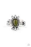 Tranquil Tide - Green Ring - Paparazzi Accessories Ring Bedazzle Me Pretty Mobile Fashion Boutique