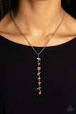 Tranquil Tidings - Orange Necklace - Paparazzi Accessories Necklace Bedazzle Me Pretty Mobile Fashion Boutique