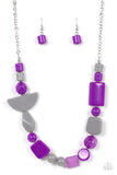 Tranquil Trendsetter - Purple Necklace - Paparazzi Accessories Necklace Bedazzle Me Pretty Mobile Fashion Boutique