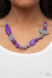 Tranquil Trendsetter - Purple Necklace - Paparazzi Accessories Necklace Bedazzle Me Pretty Mobile Fashion Boutique