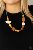 Tranquil Trendsetter - Yellow Necklace - Paparazzi Accessories Necklace FS-Bedazzle Me Pretty Mobile Fashion Boutique