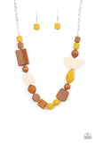 Tranquil Trendsetter - Yellow Necklace - Paparazzi Accessories Necklace FS-Bedazzle Me Pretty Mobile Fashion Boutique