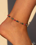 Tranquil Tribute - Multi Anklet - Paparazzi Accessories Anklet Bedazzle Me Pretty Mobile Fashion Boutique