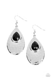 Tranquil Trove - Black Earrings - Paparazzi Accessories Earrings Bedazzle Me Pretty Mobile Fashion Boutique