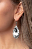 Tranquil Trove - Black Earrings - Paparazzi Accessories Earrings Bedazzle Me Pretty Mobile Fashion Boutique