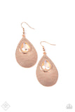 Tranquil Trove - Rose Gold Earrings - Paparazzi Accessories Earrings Bedazzle Me Pretty Mobile Fashion Boutique