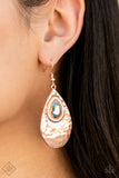 Tranquil Trove - Rose Gold Earrings - Paparazzi Accessories Earrings Bedazzle Me Pretty Mobile Fashion Boutique