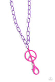 Tranquil Unity - Purple Lanyard - Paparazzi Accessories Lanyard Bedazzle Me Pretty Mobile Fashion Boutique