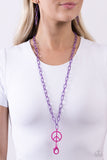 Tranquil Unity - Purple Lanyard - Paparazzi Accessories Lanyard Bedazzle Me Pretty Mobile Fashion Boutique