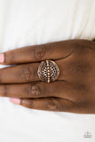 Travel Treasure - Copper Ring - Paparazzi Accessories Ring Bedazzle Me Pretty Mobile Fashion Boutique