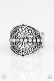 Travel Treasure - Silver Ring - Paparazzi Accessories Ring Bedazzle Me Pretty Mobile Fashion Boutique