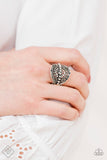 Travel Treasure - Silver Ring - Paparazzi Accessories Ring Bedazzle Me Pretty Mobile Fashion Boutique