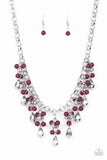 Travelling Trendsetter - Purple Necklace - Paparazzi Accessories Necklace Bedazzle Me Pretty Mobile Fashion Boutique
