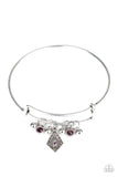 Treasure Charms - Purple Bracelet - Paparazzi Accessories Bracelet Bedazzle Me Pretty Mobile Fashion Boutique