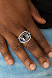 Treasure Chest Charm - Black Ring - Paparazzi Accessories Ring Bedazzle Me Pretty Mobile Fashion Boutique