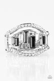 Treasure Chest Charm - Black Ring - Paparazzi Accessories Ring Bedazzle Me Pretty Mobile Fashion Boutique