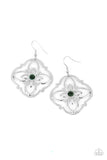 Treasure GROVE - Green Earrings - Paparazzi Accessories Earrings Bedazzle Me Pretty Mobile Fashion Boutique