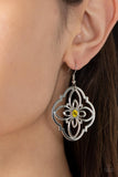 Treasure GROVE - Yellow Earrings - Paparazzi Accessories Earrings Bedazzle Me Pretty Mobile Fashion Boutique