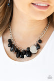 Treasure Shore - Black Necklace - Paparazzi Accessories Necklace Bedazzle Me Pretty Mobile Fashion Boutique