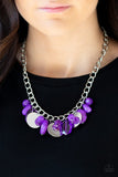 Treasure Shore - Purple Necklace - Paparazzi Accessories Necklace Bedazzle Me Pretty Mobile Fashion Boutique