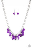Treasure Shore - Purple Necklace - Paparazzi Accessories Necklace Bedazzle Me Pretty Mobile Fashion Boutique