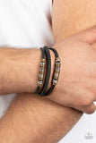 Treasure Tracker - Black Bracelet - Paparazzi Accessories Bracelet Bedazzle Me Pretty Mobile Fashion Boutique