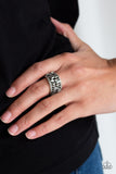 Treasure Trove Tribute - Silver Ring - Paparazzi Accessories Ring Bedazzle Me Pretty Mobile Fashion Boutique