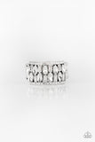 Treasure Trove Tribute - White Ring - Paparazzi Accessories Ring Bedazzle Me Pretty Mobile Fashion Boutique