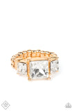 Treasured Twinkle - Gold Ring - Paparazzi Accessories Ring Bedazzle Me Pretty Mobile Fashion Boutique