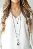 Treasures and Trinkets - Black Necklace - Paparazzi Accessories Necklace Bedazzle Me Pretty Mobile Fashion Boutique