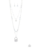 Treasures and Trinkets - Blue Necklace - Paparazzi Accessories Necklace Bedazzle Me Pretty Mobile Fashion Boutique