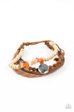 Treetop Trail Guide - Orange Bracelet - Paparazzi Accessories Bracelet Bedazzle Me Pretty Mobile Fashion Boutique