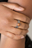 TREK and Field - Brown Ring - Paparazzi Accessories Ring Bedazzle Me Pretty Mobile Fashion Boutique