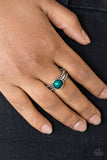 TREK and Field - Green Ring - Paparazzi Accessories Ring Bedazzle Me Pretty Mobile Fashion Boutique