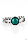 TREK and Field - Green Ring - Paparazzi Accessories Ring Bedazzle Me Pretty Mobile Fashion Boutique