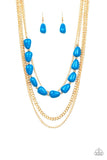 Trend Status - Blue Necklace - Paparazzi Accessories Necklace Bedazzle Me Pretty Mobile Fashion Boutique